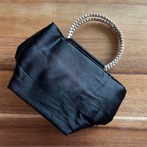 Black Mini Bag with Rhinestone Handles